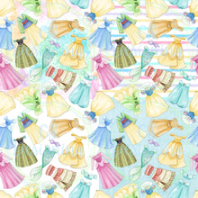 Load image into Gallery viewer, Princess dresses seamless pattern