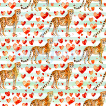 Load image into Gallery viewer, Valentines cheetah seamless pattern