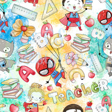 Load image into Gallery viewer, Back to school seamless pattern