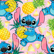 Load image into Gallery viewer, Blue alien pineapples seamless pattern