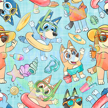 Load image into Gallery viewer, Dog summer seamless pattern