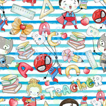 Load image into Gallery viewer, Back to school seamless pattern