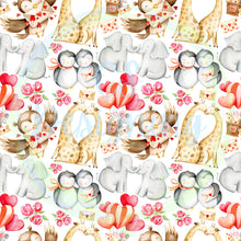 Load image into Gallery viewer, Vday animals seamless pattern
