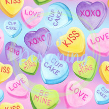 Load image into Gallery viewer, Candy hearts seamless pattern
