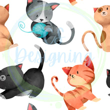 Load image into Gallery viewer, Cats seamless pattern