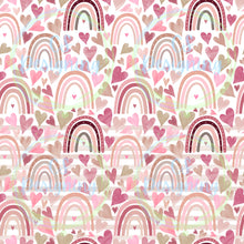 Load image into Gallery viewer, Rainbows & hearts seamless pattern
