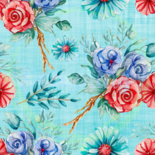 Load image into Gallery viewer, Patriotic floral seamless pattern