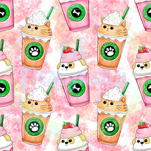 Load image into Gallery viewer, Animal coffees seamless pattern
