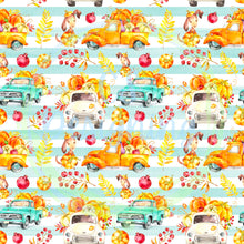 Load image into Gallery viewer, Fall trucks seamless pattern