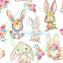 Load image into Gallery viewer, Floral bunny pattern