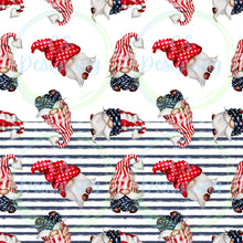 Load image into Gallery viewer, Patriotic gnomes seamless pattern