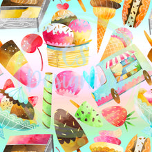 Load image into Gallery viewer, Ice cream seamless pattern