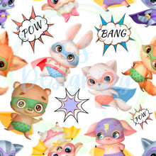 Load image into Gallery viewer, Super animals seamless pattern