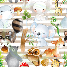 Load image into Gallery viewer, Forest animals seamless pattern