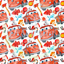 Load image into Gallery viewer, Firefighter seamless pattern