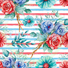 Load image into Gallery viewer, Patriotic floral seamless pattern