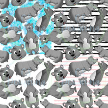 Load image into Gallery viewer, Gray bears seamless pattern