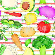Load image into Gallery viewer, Veggies seamless pattern