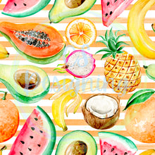 Load image into Gallery viewer, Summer fruit seamless pattern