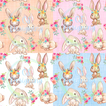 Load image into Gallery viewer, Floral bunny pattern