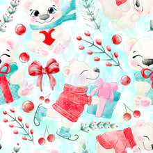 Load image into Gallery viewer, Winter bear seamless pattern