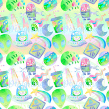 Load image into Gallery viewer, Aliens seamless pattern