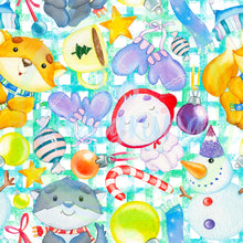 Load image into Gallery viewer, Winter animals seamless pattern