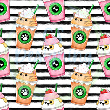 Load image into Gallery viewer, Animal coffees seamless pattern