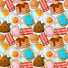 Load image into Gallery viewer, Breakfast food seamless pattern