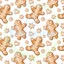 Load image into Gallery viewer, Gingerbread couple seamless pattern