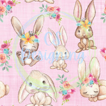 Load image into Gallery viewer, Floral bunny pattern