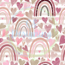 Load image into Gallery viewer, Rainbows & hearts seamless pattern