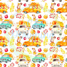 Load image into Gallery viewer, Fall trucks seamless pattern