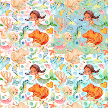Load image into Gallery viewer, Mermaids seamless pattern