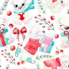 Load image into Gallery viewer, Winter bear seamless pattern