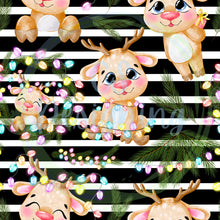 Load image into Gallery viewer, Reindeer Christmas lights seamless pattern