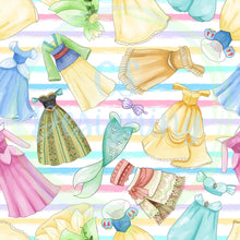 Load image into Gallery viewer, Princess dresses seamless pattern
