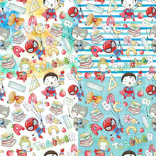Load image into Gallery viewer, Back to school seamless pattern
