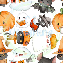 Load image into Gallery viewer, Cute ghosts seamless pattern
