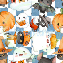 Load image into Gallery viewer, Cute ghosts seamless pattern
