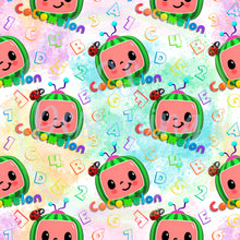 Load image into Gallery viewer, Melon ABC 123 seamless pattern
