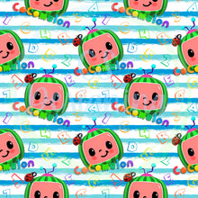 Load image into Gallery viewer, Melon ABC 123 seamless pattern
