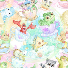 Load image into Gallery viewer, Teacup friends seamless pattern
