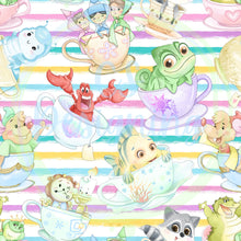 Load image into Gallery viewer, Teacup friends seamless pattern
