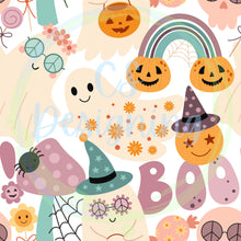 Load image into Gallery viewer, Retro Halloween seamless pattern
