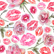 Load image into Gallery viewer, Roses and kisses seamless pattern
