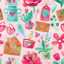 Load image into Gallery viewer, Valentines essentials seamless pattern
