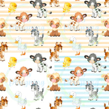 Load image into Gallery viewer, Farm animals seamless pattern
