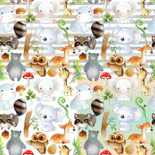 Load image into Gallery viewer, Forest animals seamless pattern
