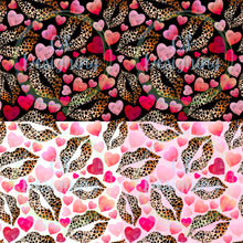 Load image into Gallery viewer, Cheetah lips &amp; hearts seamless pattern
